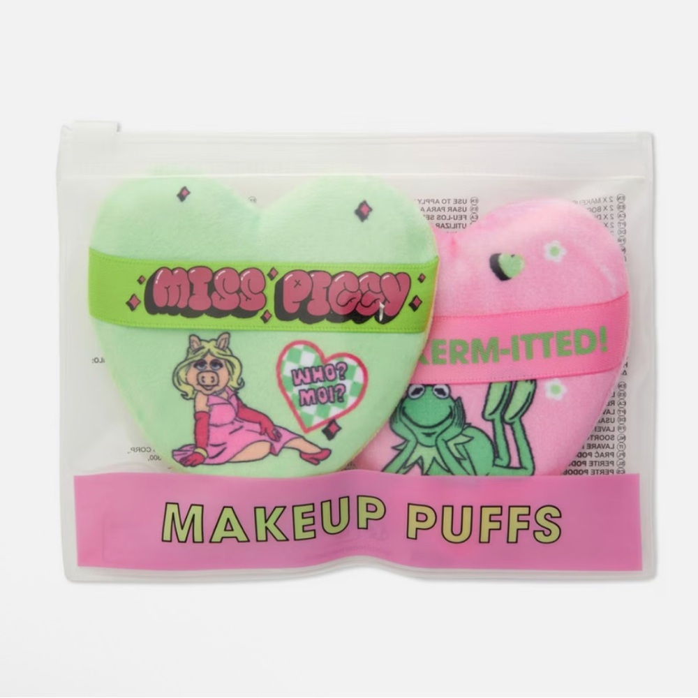 🆕 Disney x Primark The Muppets Heart Shaped Makeup Puffs